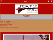 Tablet Screenshot of cherokeefirearms.com